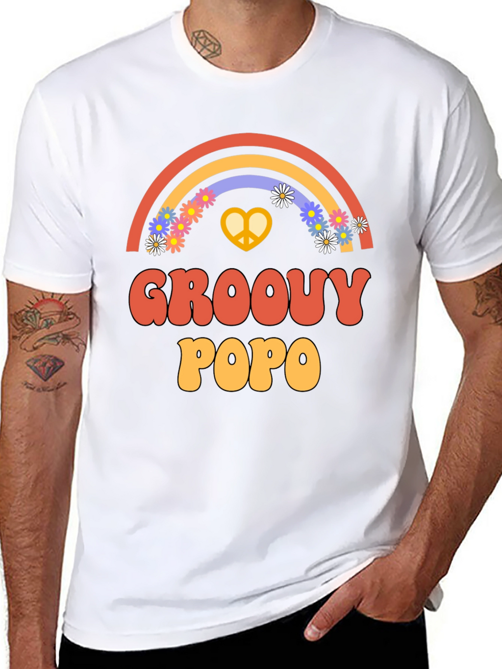 Groovy Popo Rainbow Graphic Tee