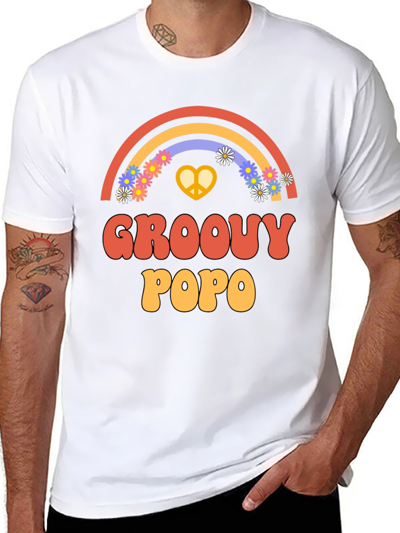 Groovy Popo Rainbow Graphic Tee