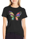Butterfly Art Black T-Shirt