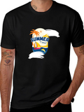 Summer Time Graphic Black T-Shirt