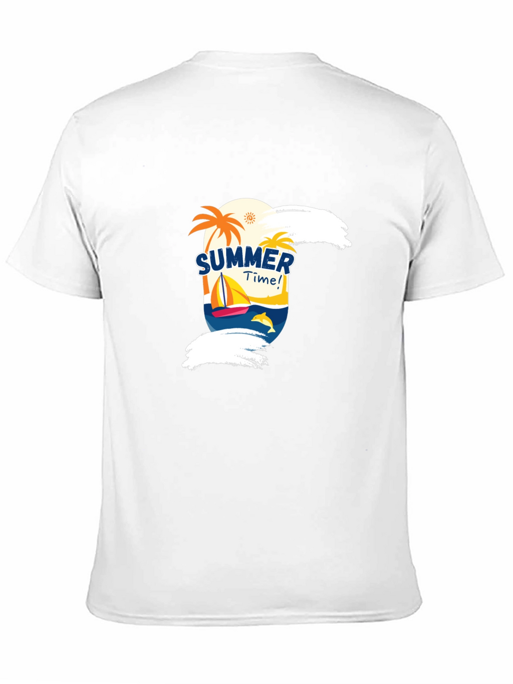 Summer Time Graphic Black T-Shirt