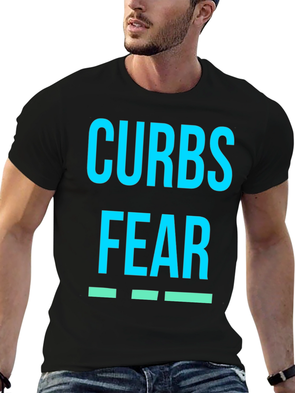 Curbs Fear T-Shirt - Bold Graphic Tee