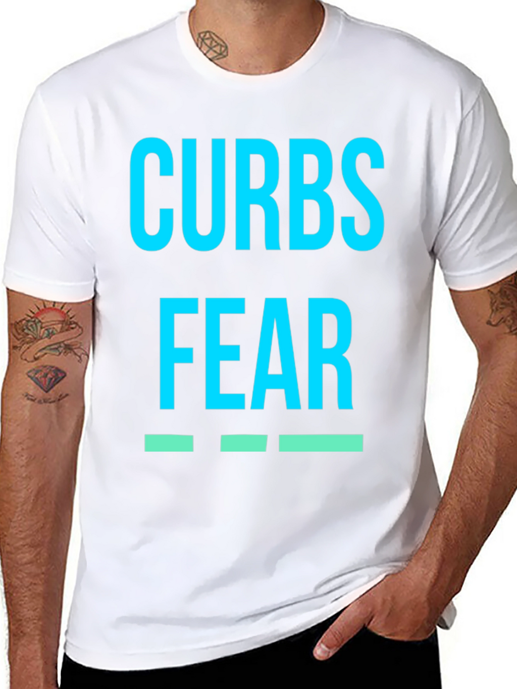 Curbs Fear T-Shirt - Bold Graphic Tee