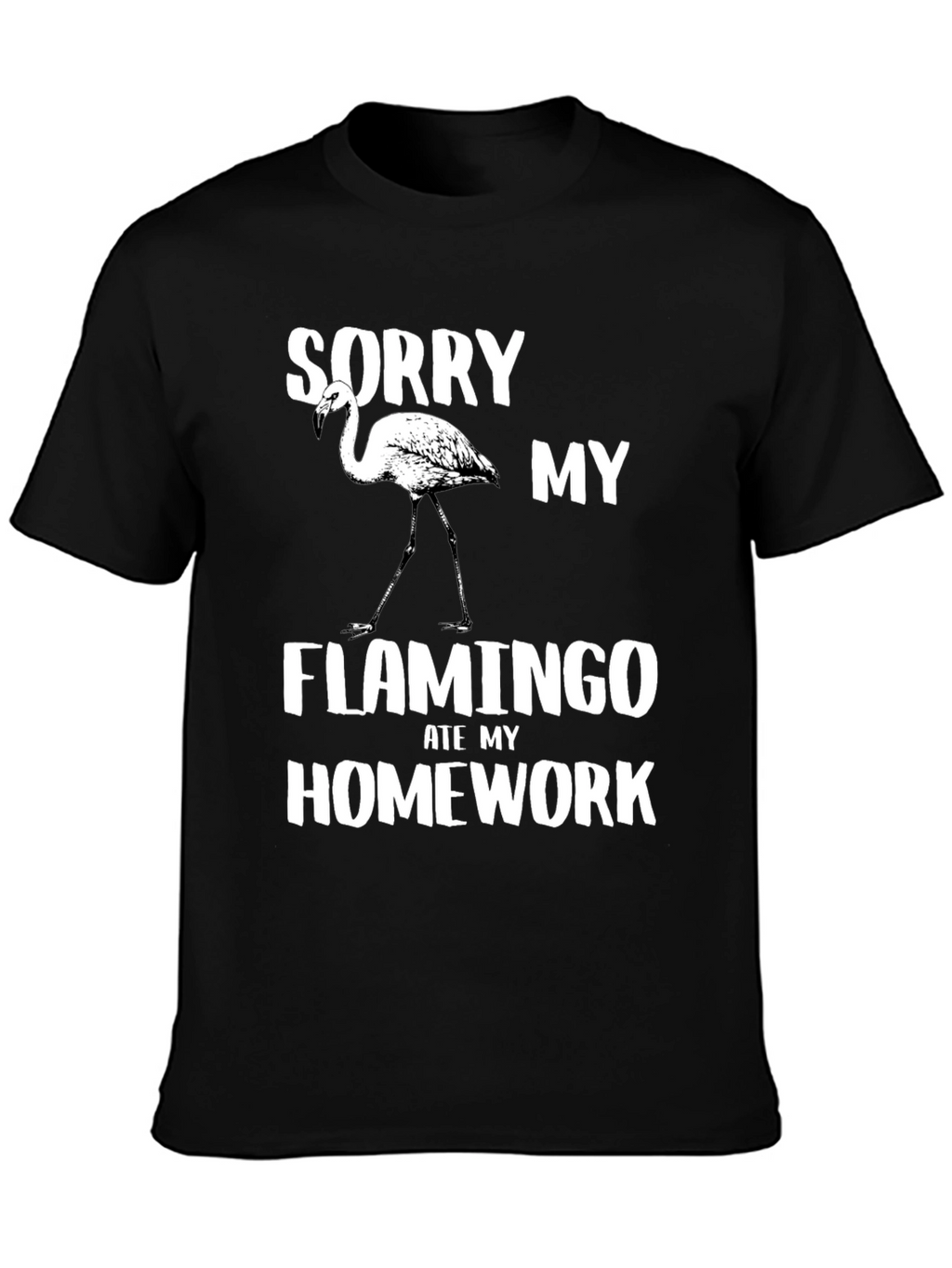 Funny Flamingo Homework T-Shirt