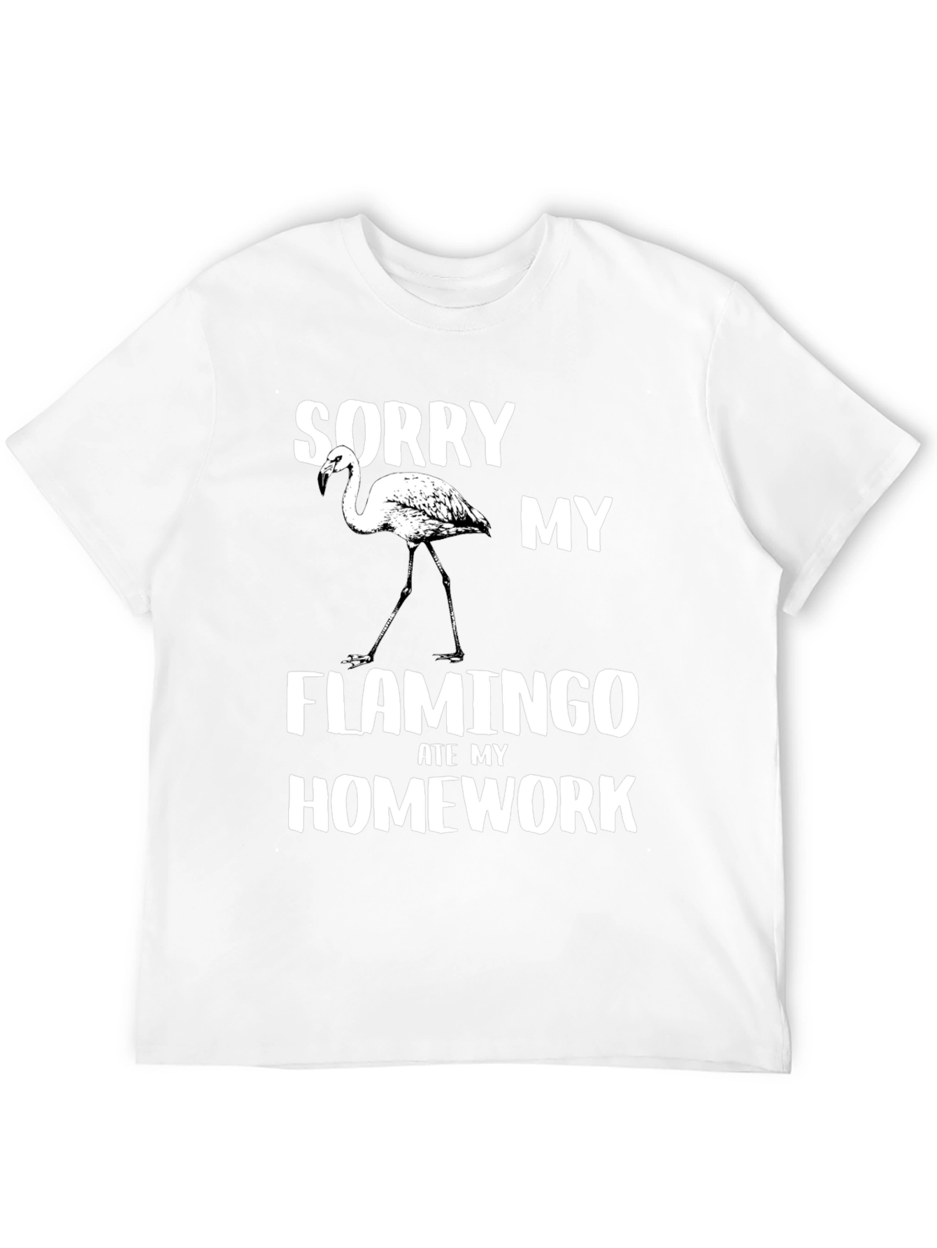 Funny Flamingo Homework T-Shirt