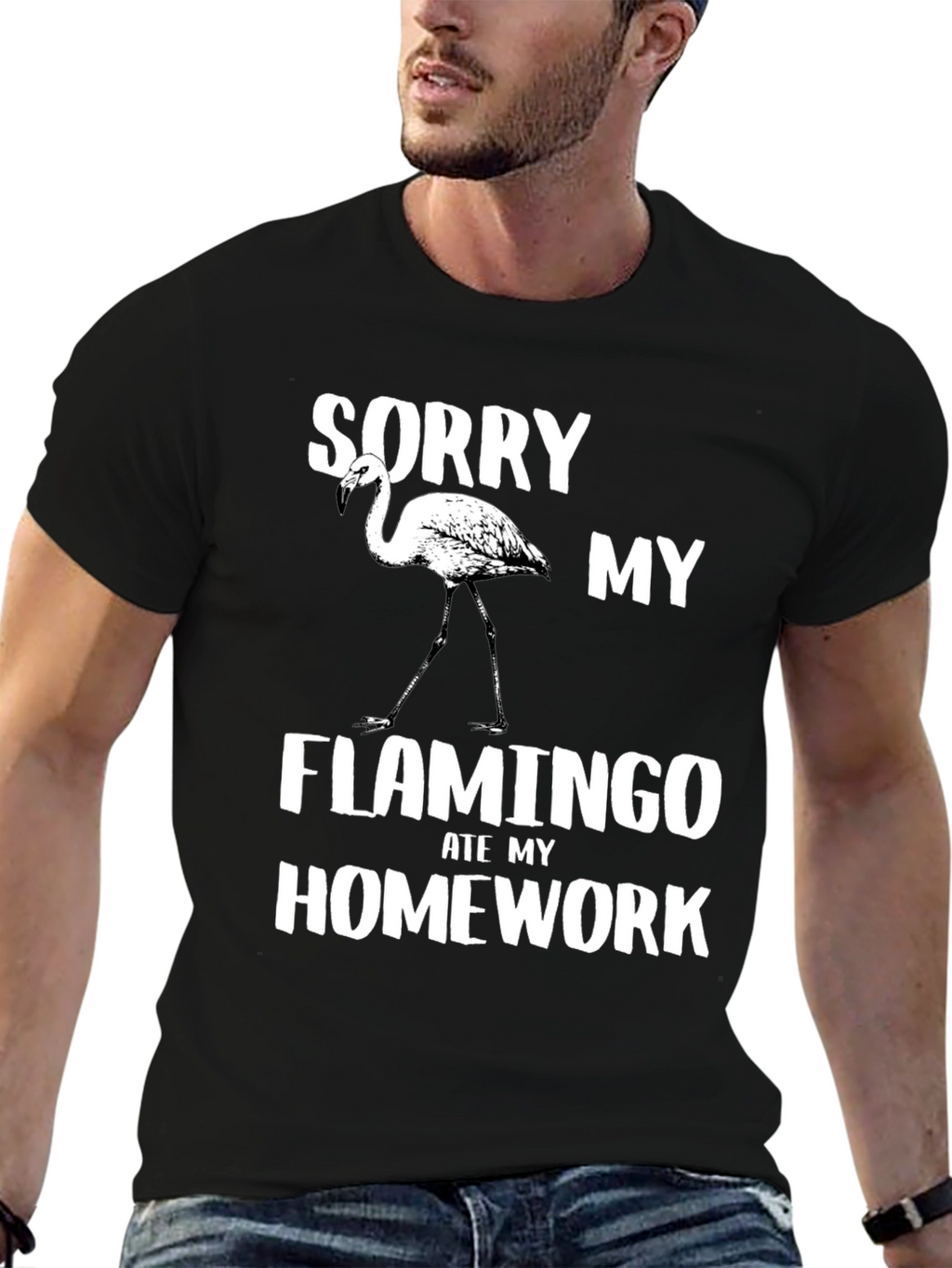 Funny Flamingo Homework T-Shirt