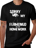 Funny Flamingo Homework T-Shirt