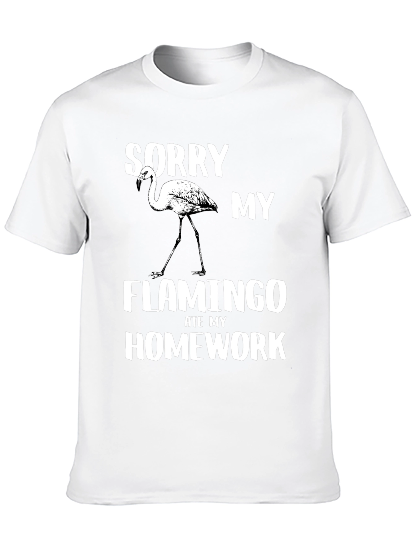 Funny Flamingo Homework T-Shirt