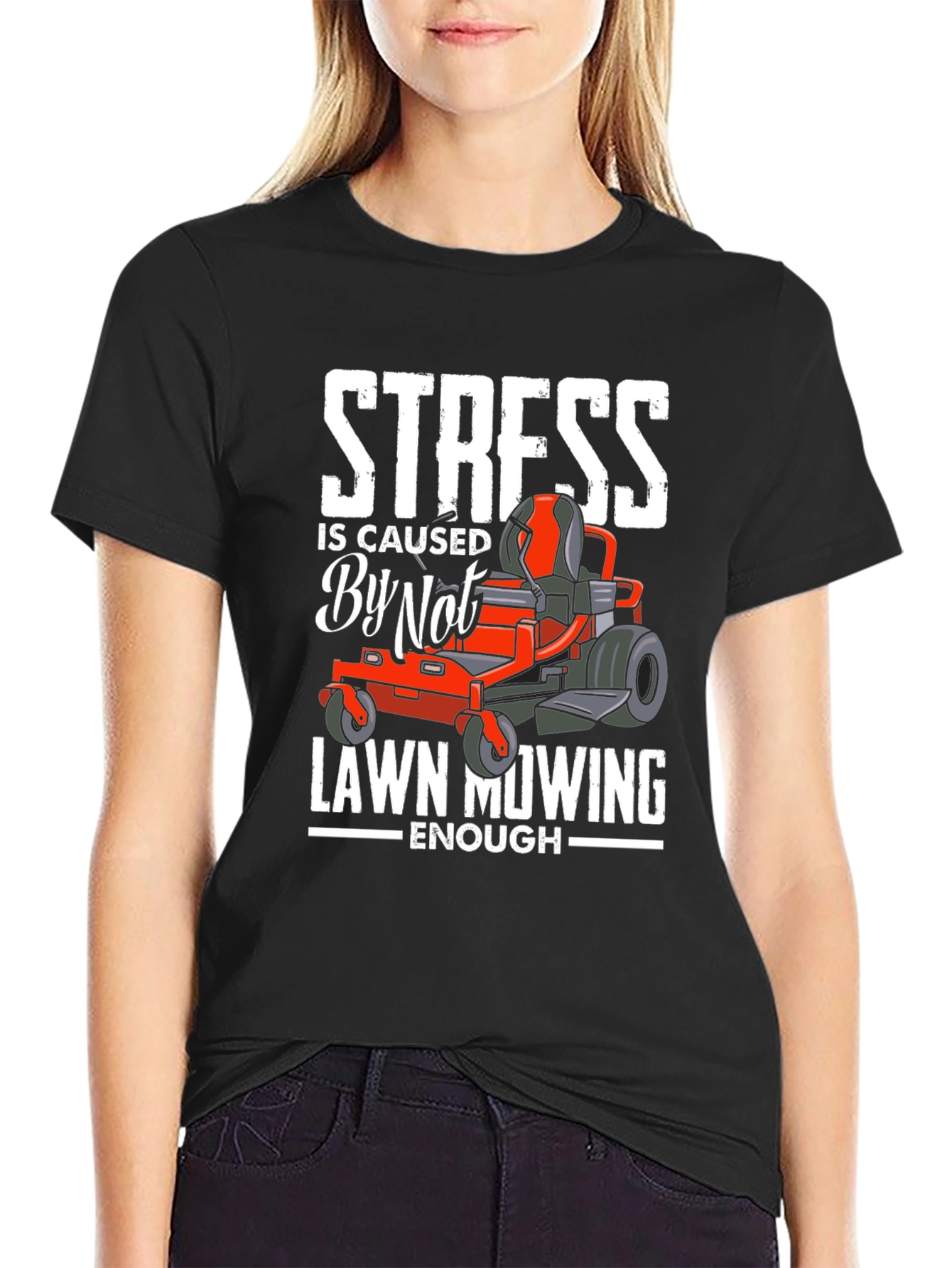 Funny Lawn Mowing T-Shirt for Stress Relief