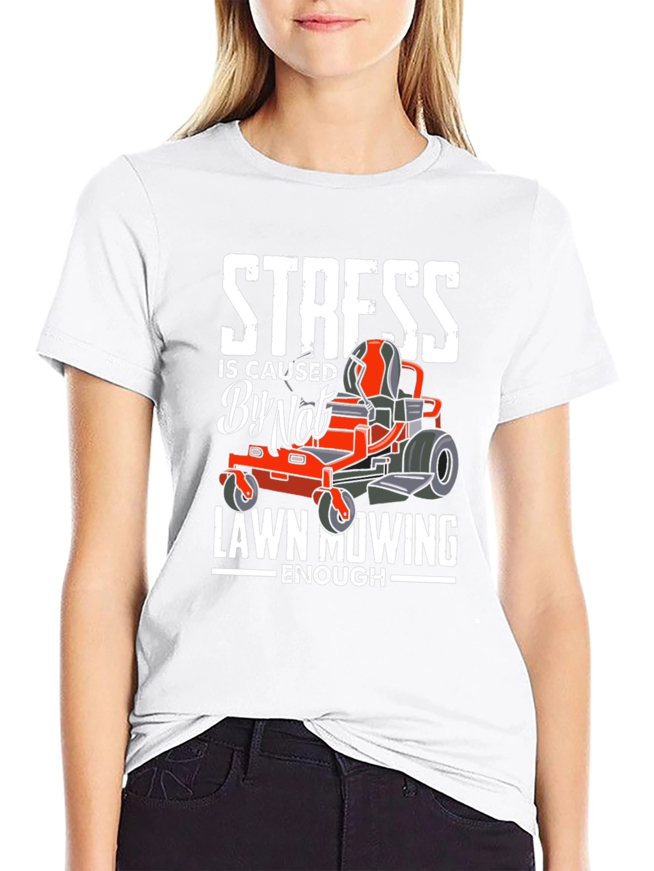Funny Lawn Mowing T-Shirt for Stress Relief
