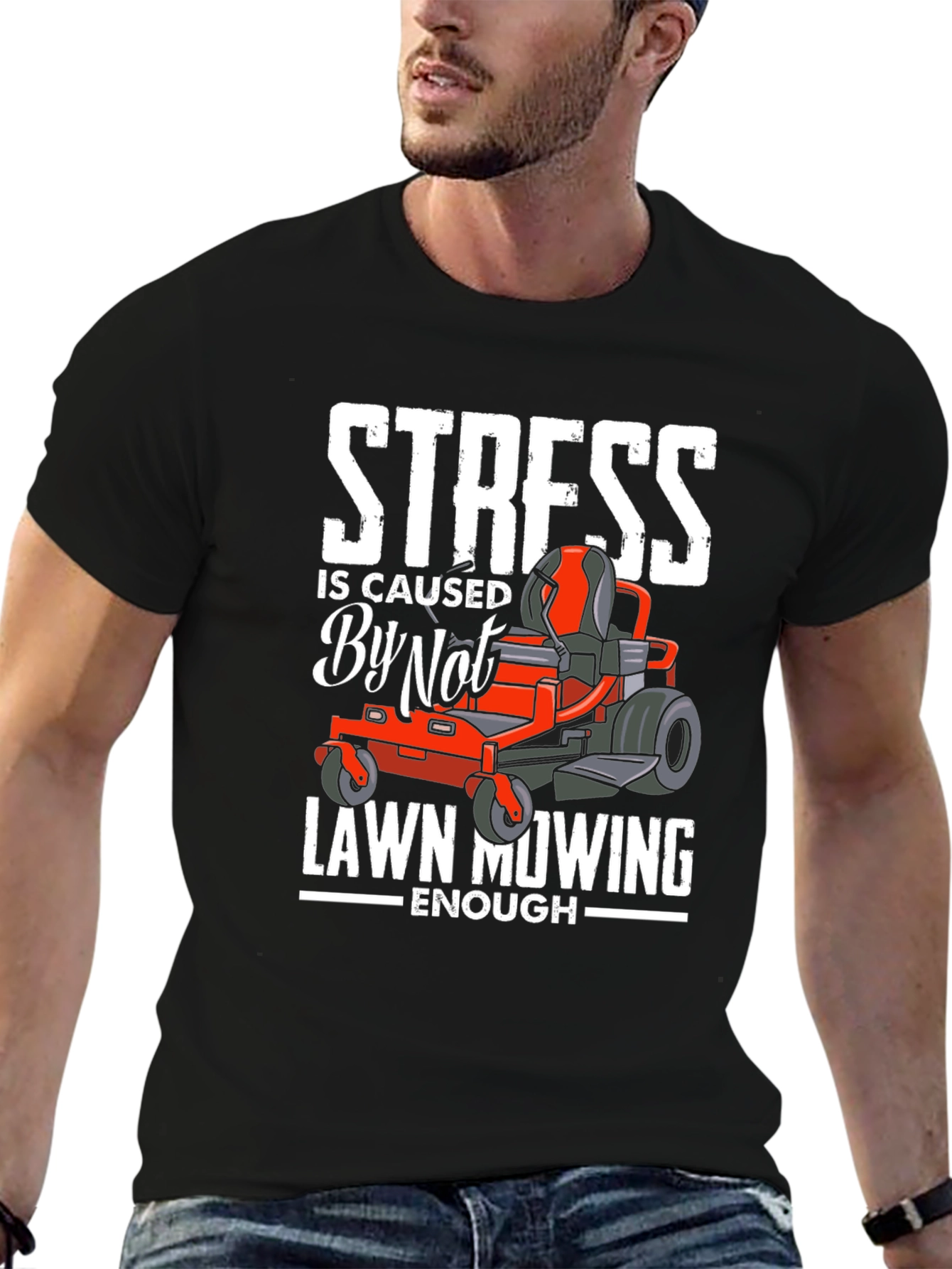 Funny Lawn Mowing T-Shirt for Stress Relief