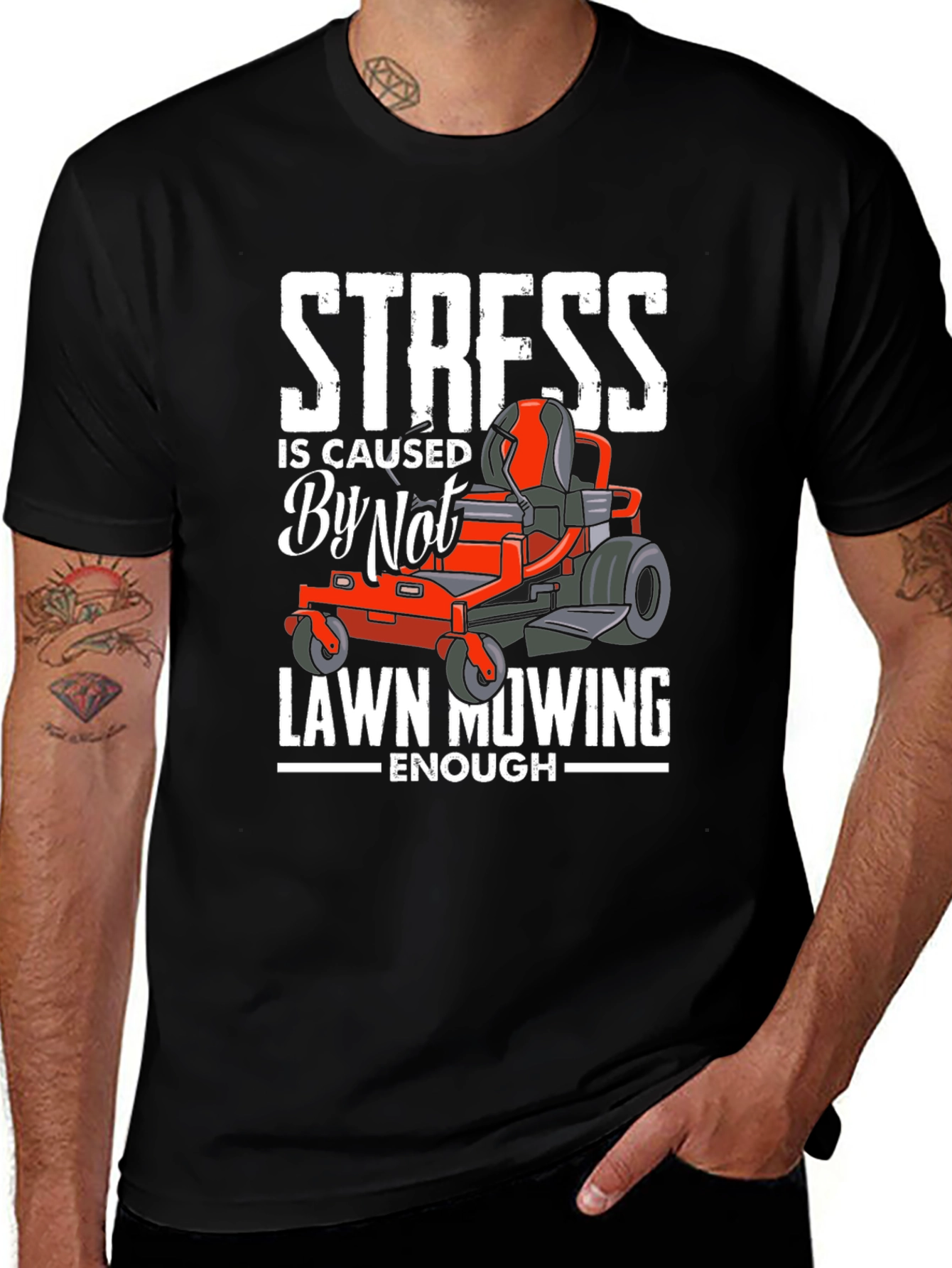 Funny Lawn Mowing T-Shirt for Stress Relief