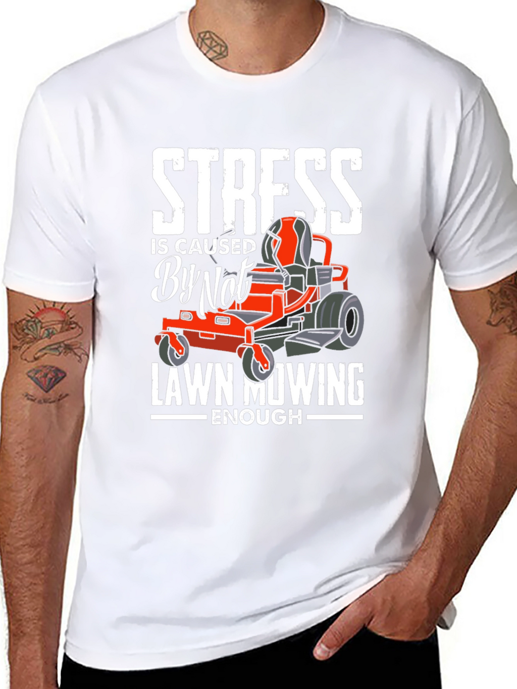 Funny Lawn Mowing T-Shirt for Stress Relief