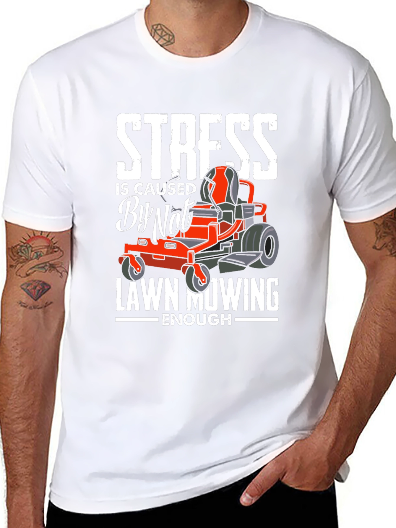 Funny Lawn Mowing T-Shirt for Stress Relief