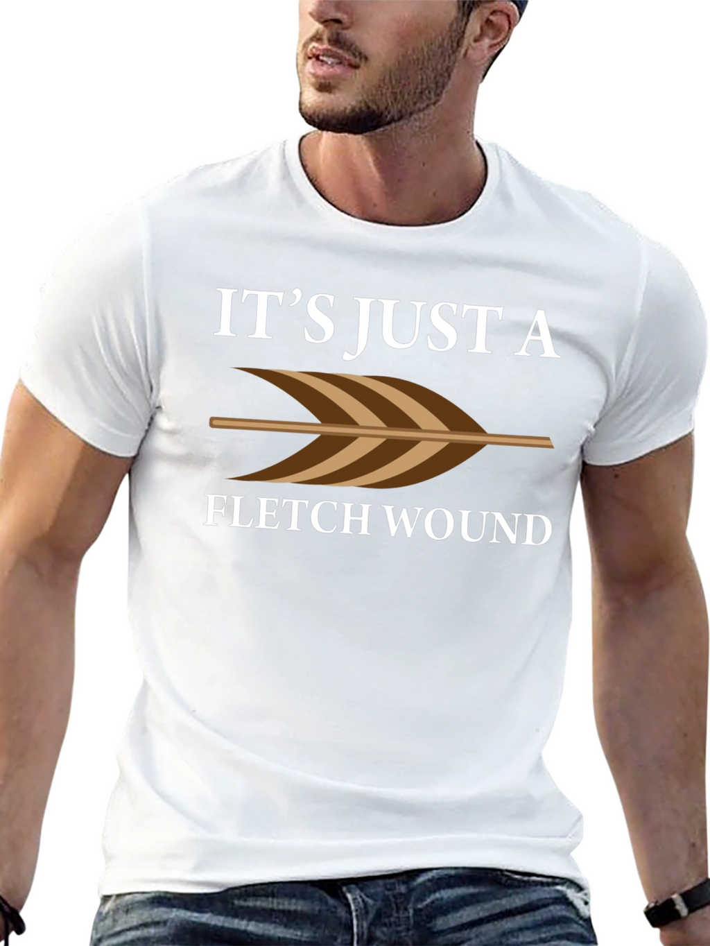 Fletch Wound Arrow T-Shirt - Funny Archer Tee