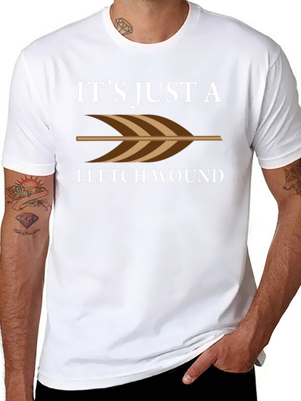 Fletch Wound Arrow T-Shirt - Funny Archer Tee