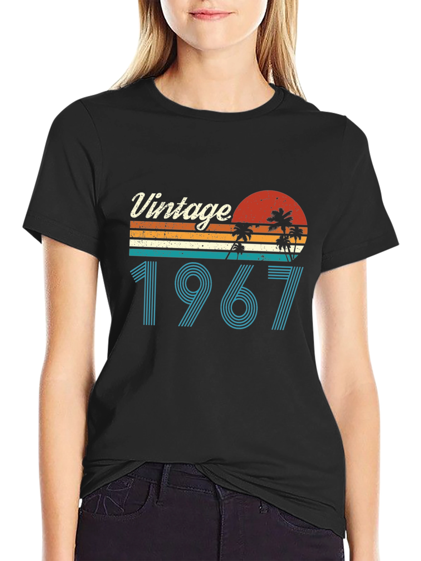 Vintage 1967 Palm Tree Sunset T-Shirt