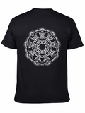 Leaf Mandala Graphic Black T-Shirt