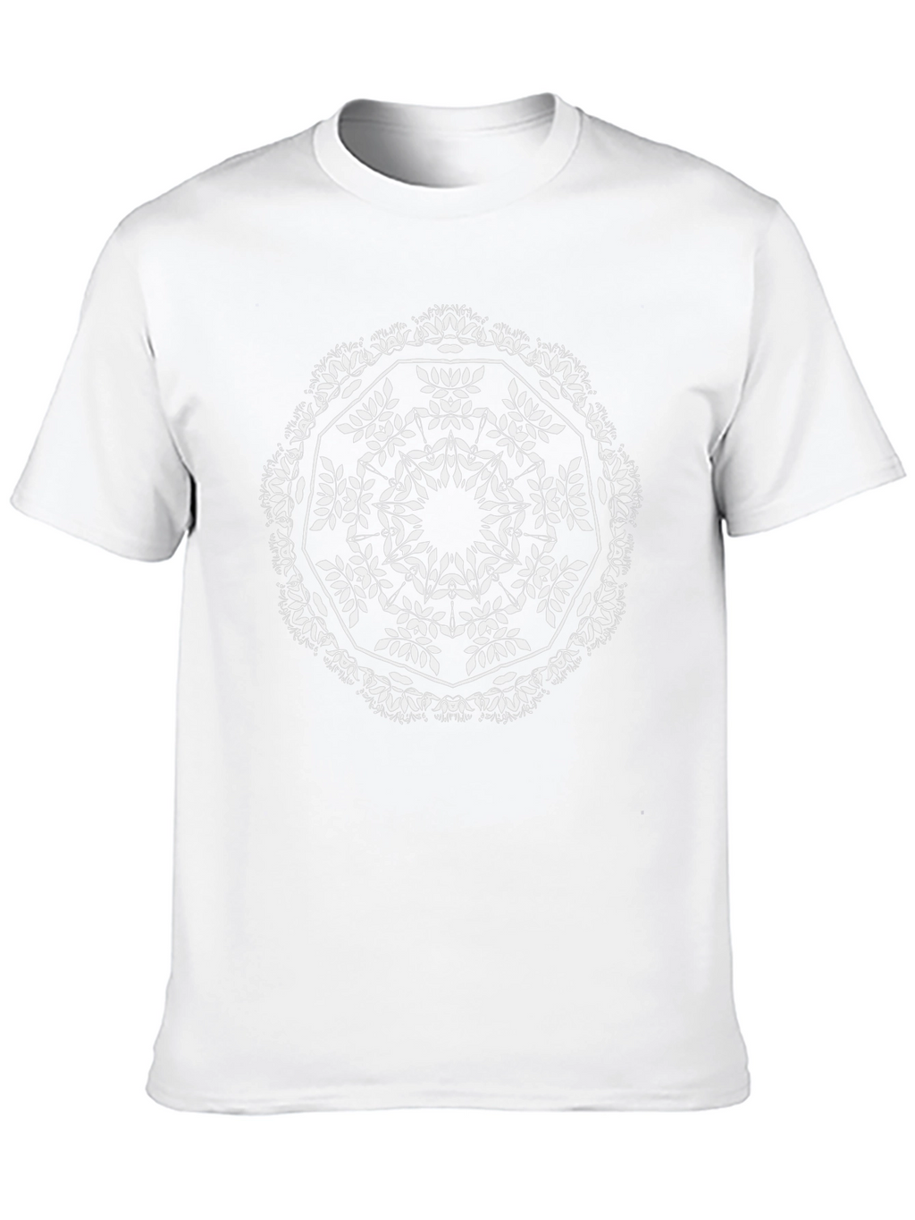 Leaf Mandala Graphic Black T-Shirt
