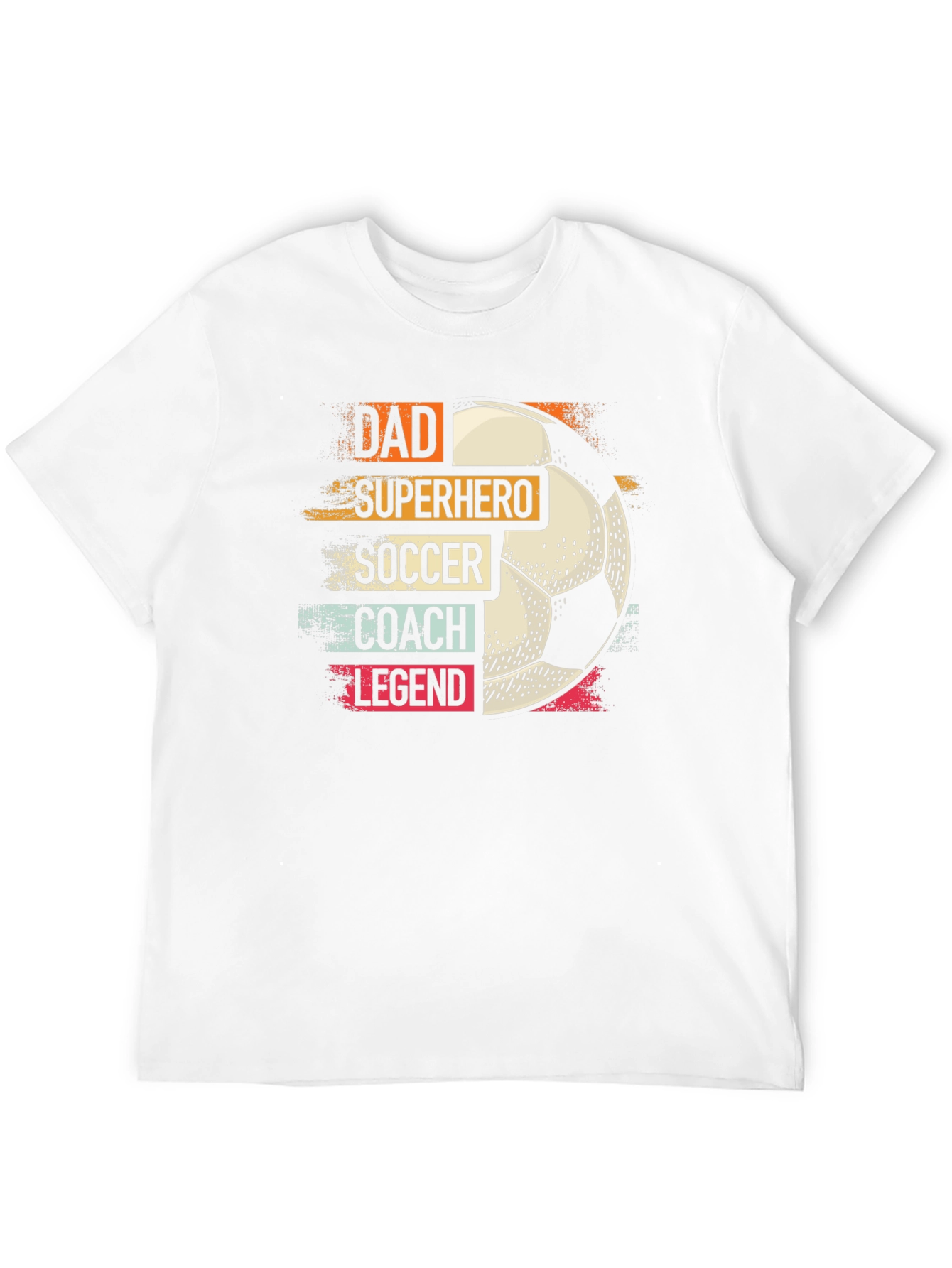 Dad Superhero Soccer Coach Legend T-Shirt