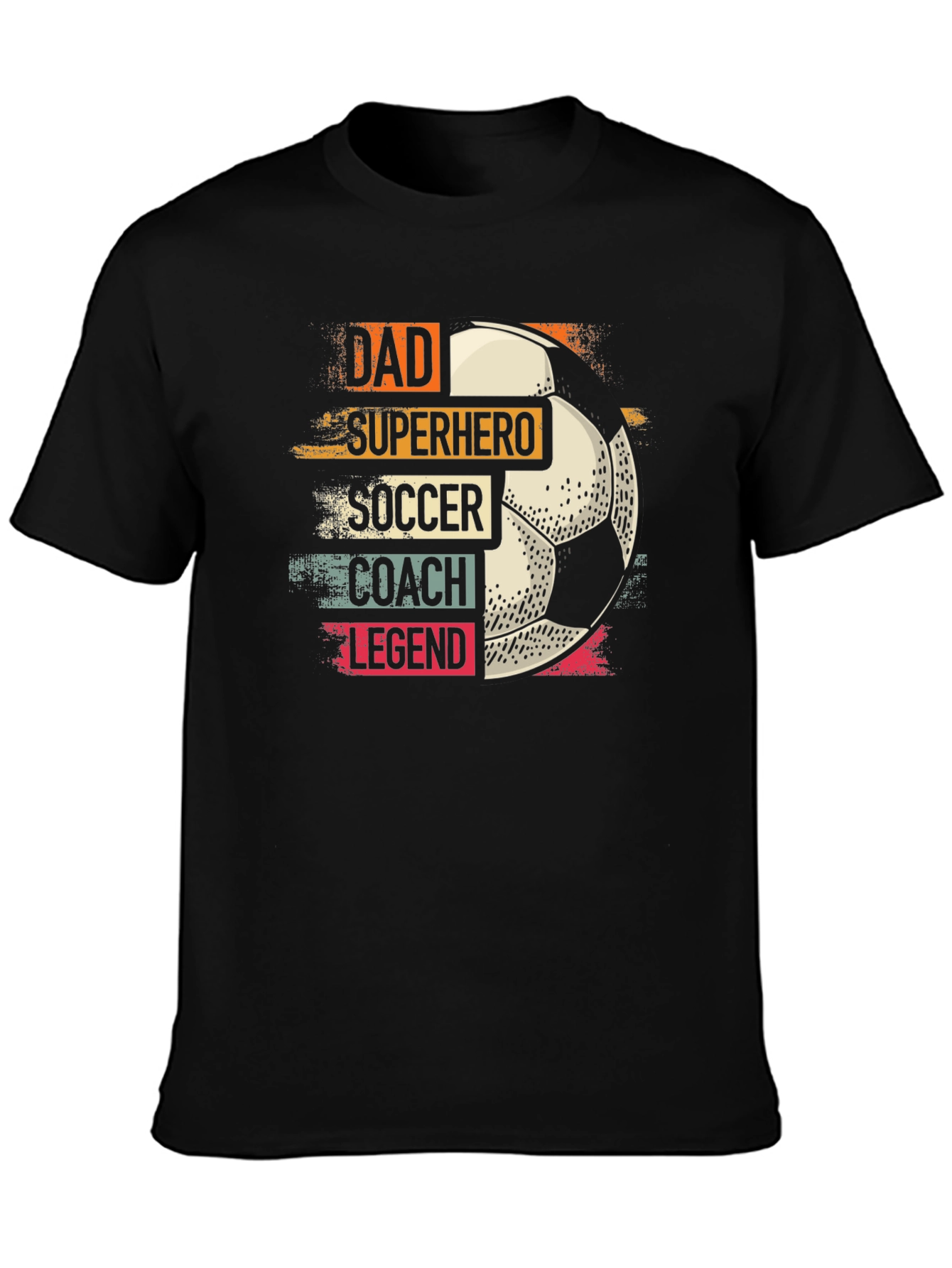 Dad Superhero Soccer Coach Legend T-Shirt