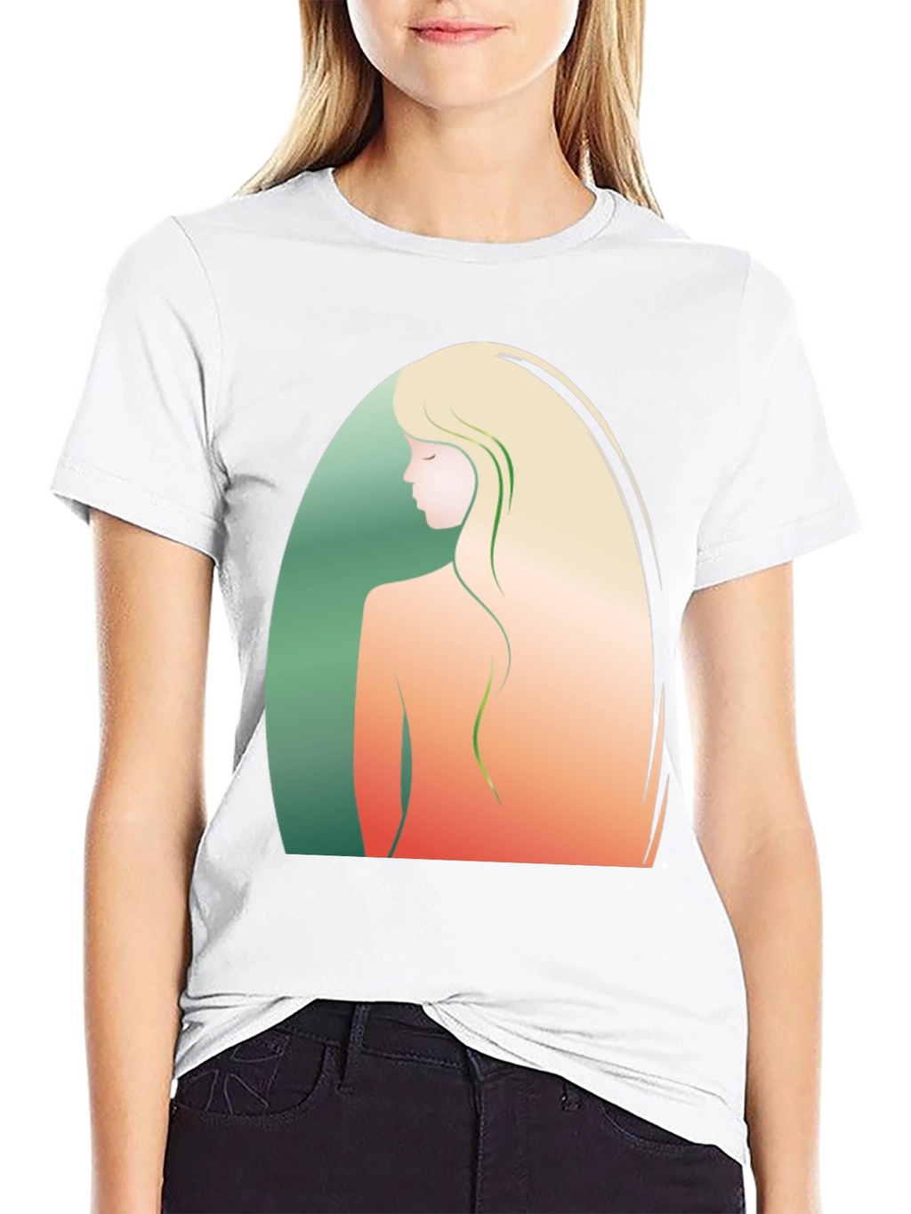 Elegant Woman Silhouette Graphic Tee