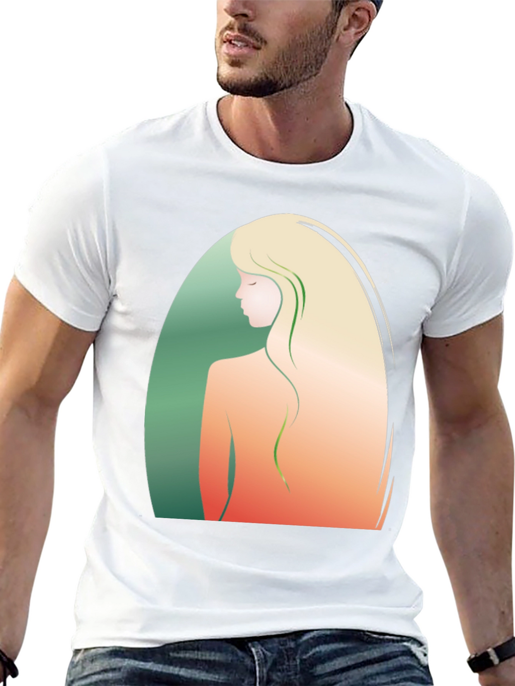 Elegant Woman Silhouette Graphic Tee