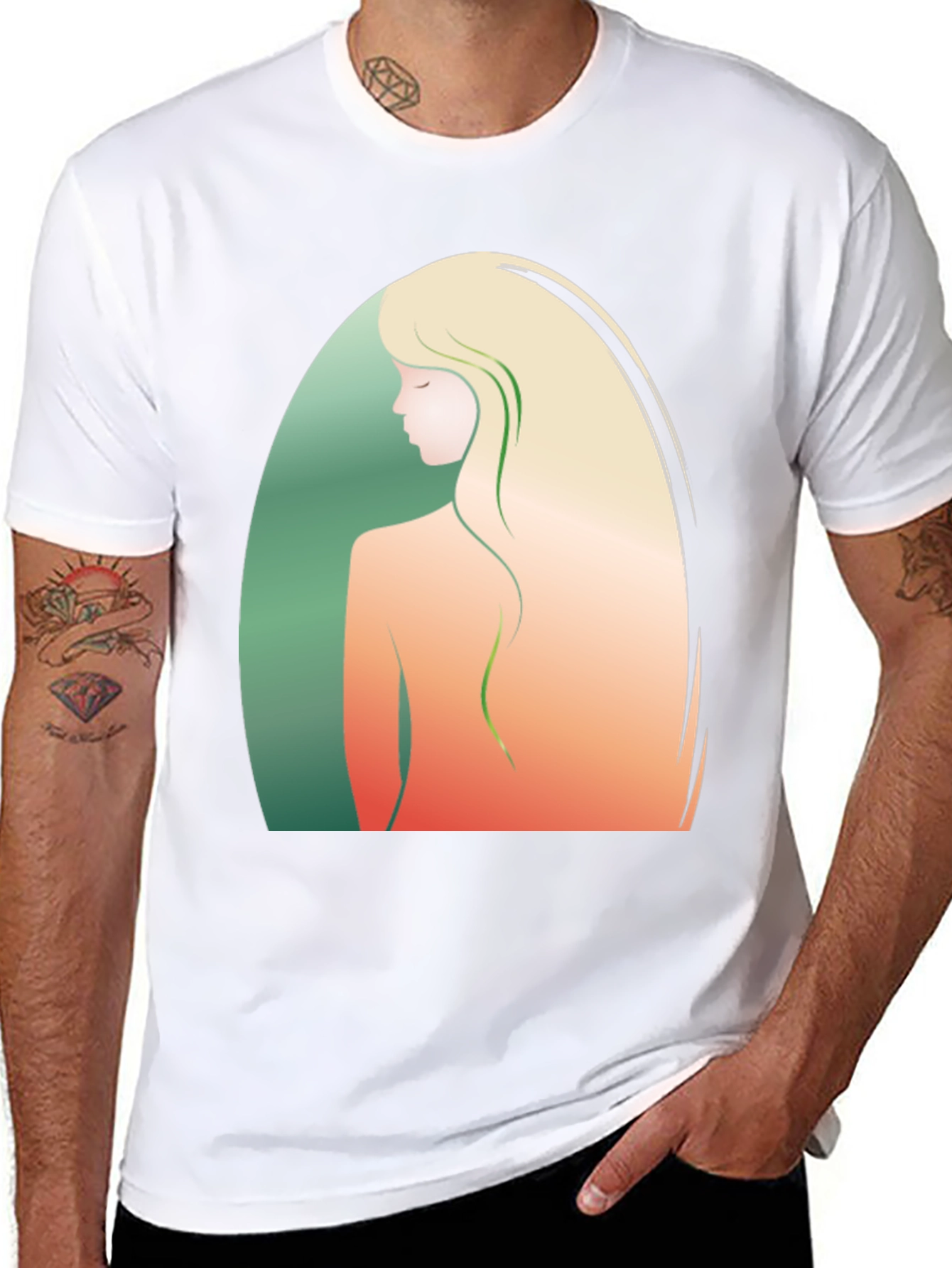 Elegant Woman Silhouette Graphic Tee