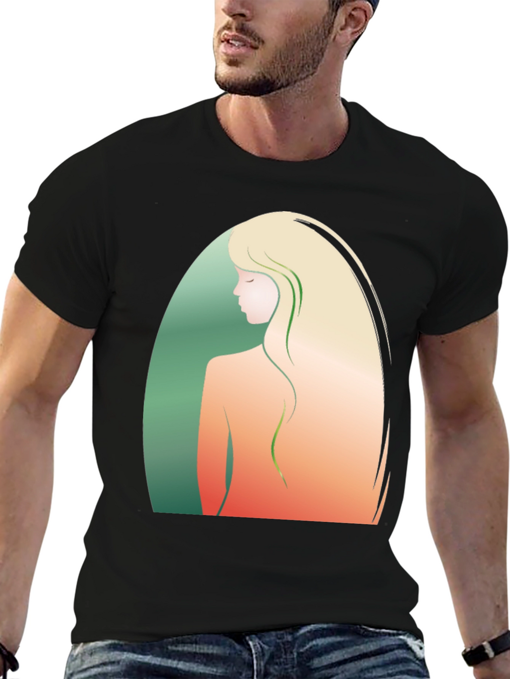 Elegant Woman Silhouette Graphic Tee