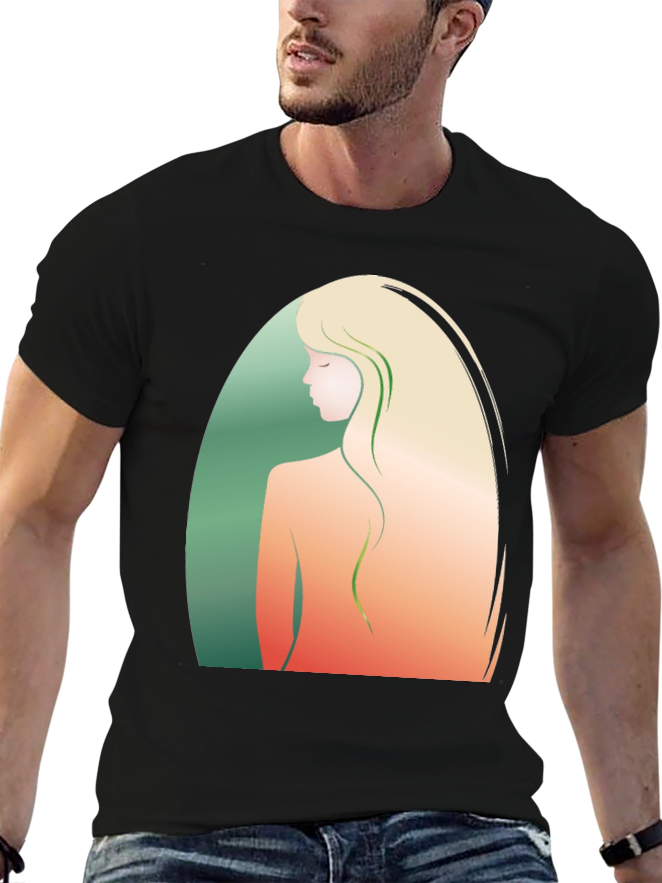 Elegant Woman Silhouette Graphic Tee