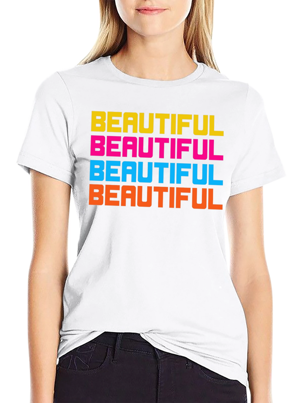 Beautiful Vibrant Graphic T-Shirt - Black