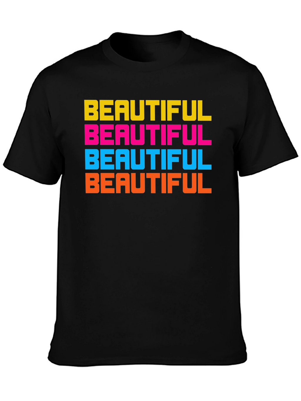 Beautiful Vibrant Graphic T-Shirt - Black