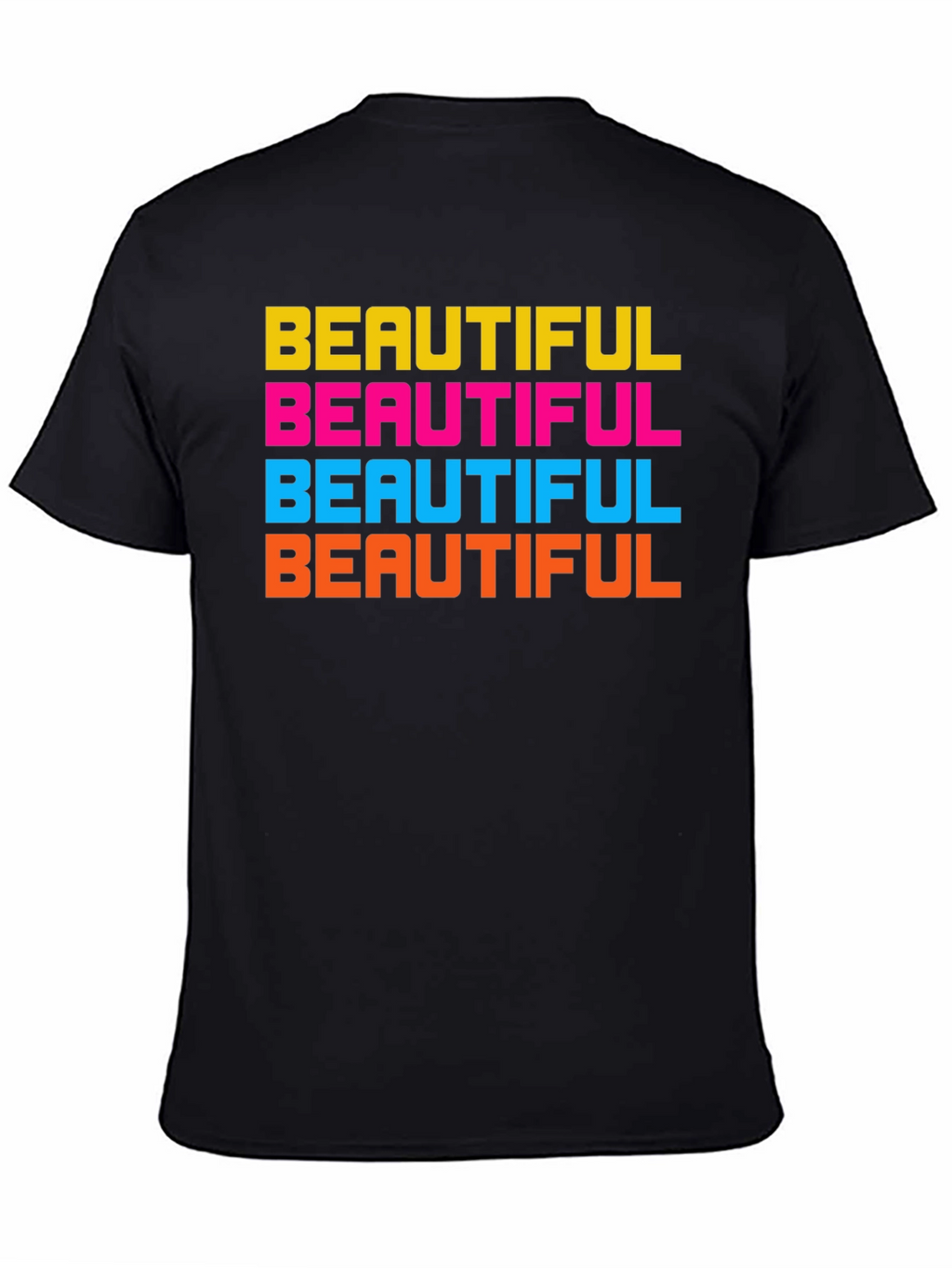 Beautiful Vibrant Graphic T-Shirt - Black