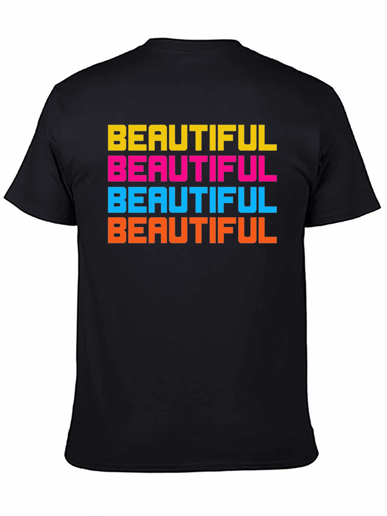 Beautiful Vibrant Graphic T-Shirt - Black