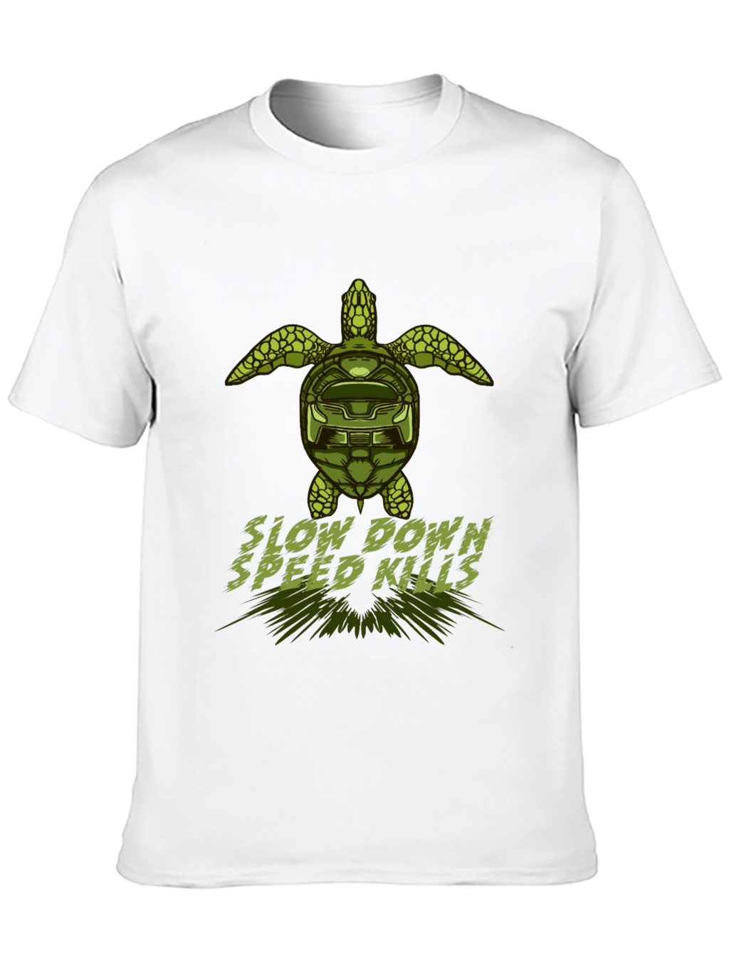 Slow Down Speed Kills Turtle Graphic T-Shirt