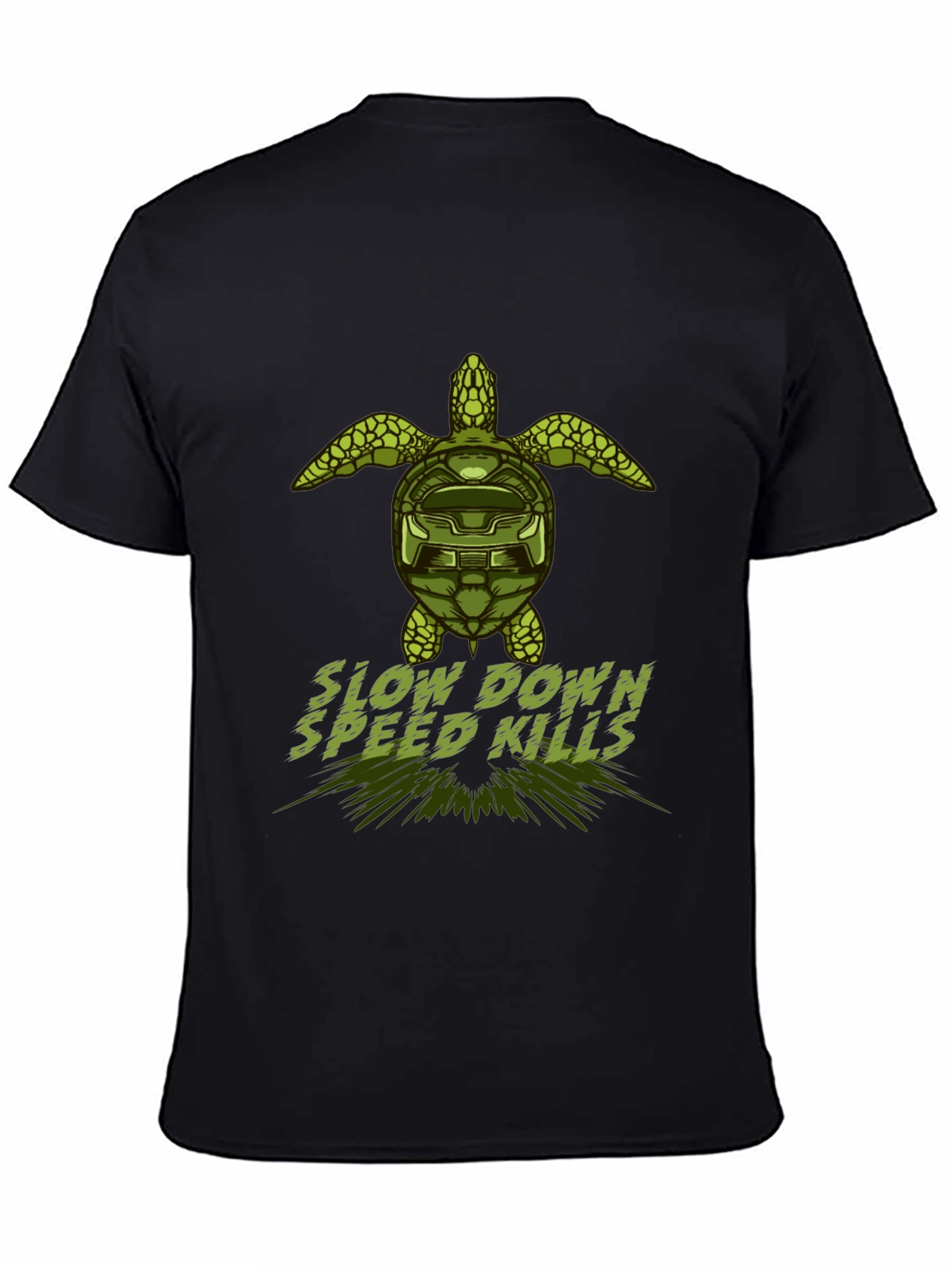 Slow Down Speed Kills Turtle Graphic T-Shirt