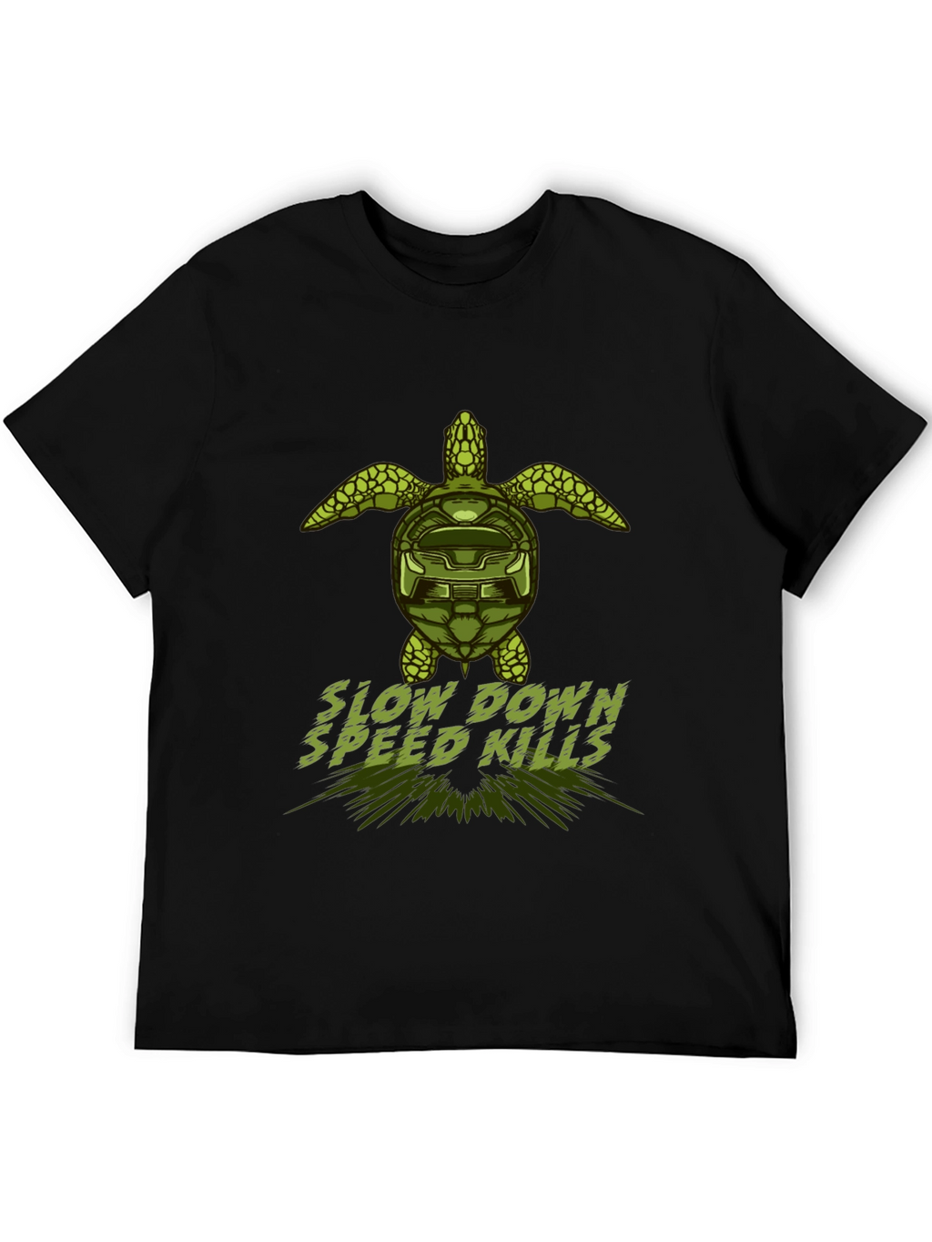 Slow Down Speed Kills Turtle Graphic T-Shirt