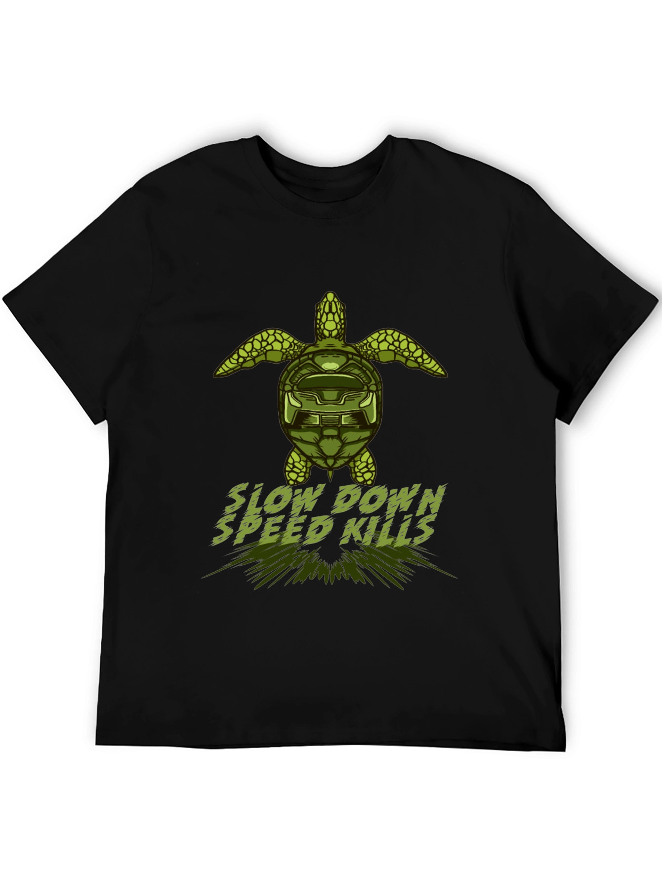 Slow Down Speed Kills Turtle Graphic T-Shirt
