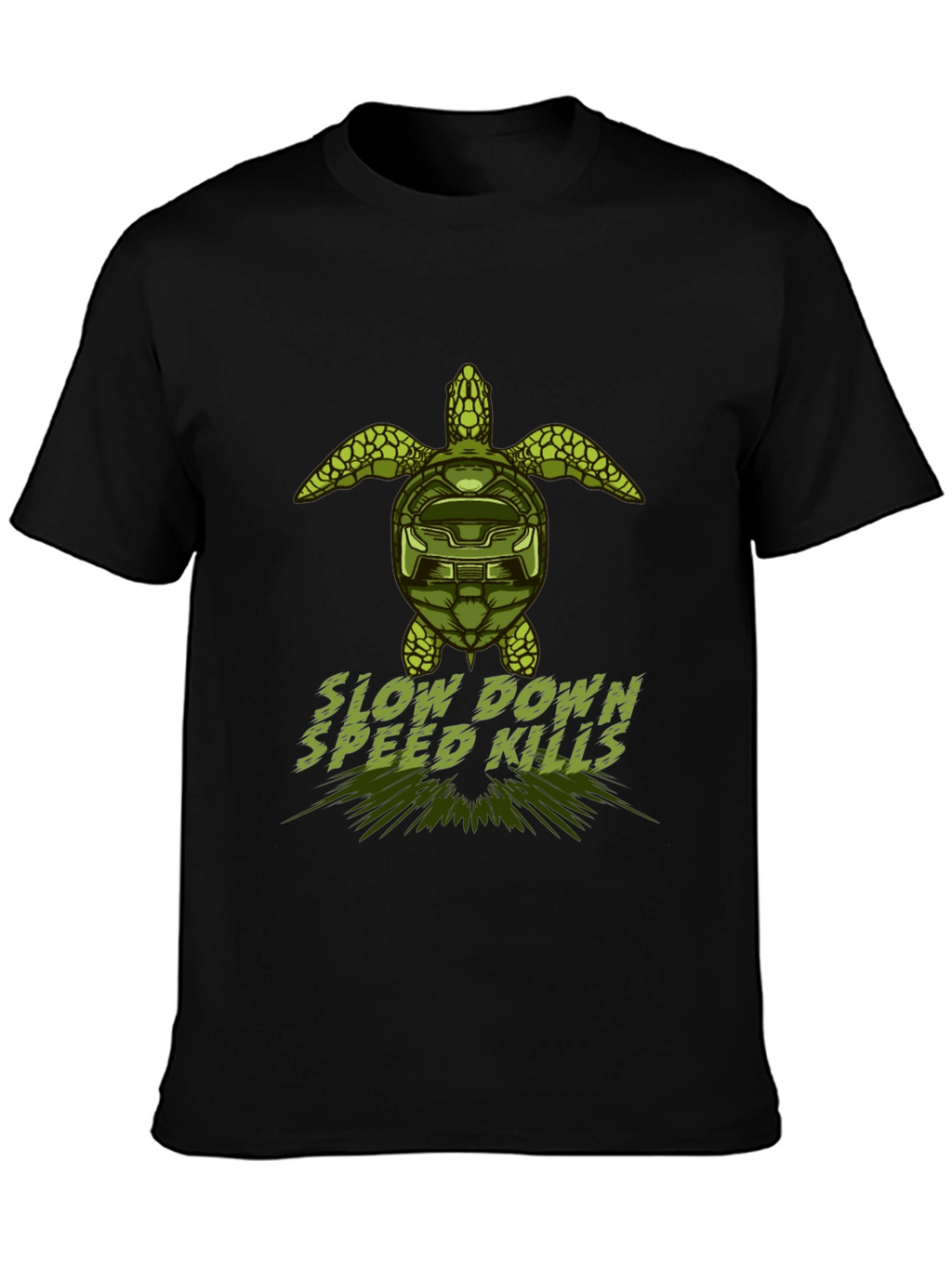 Slow Down Speed Kills Turtle Graphic T-Shirt