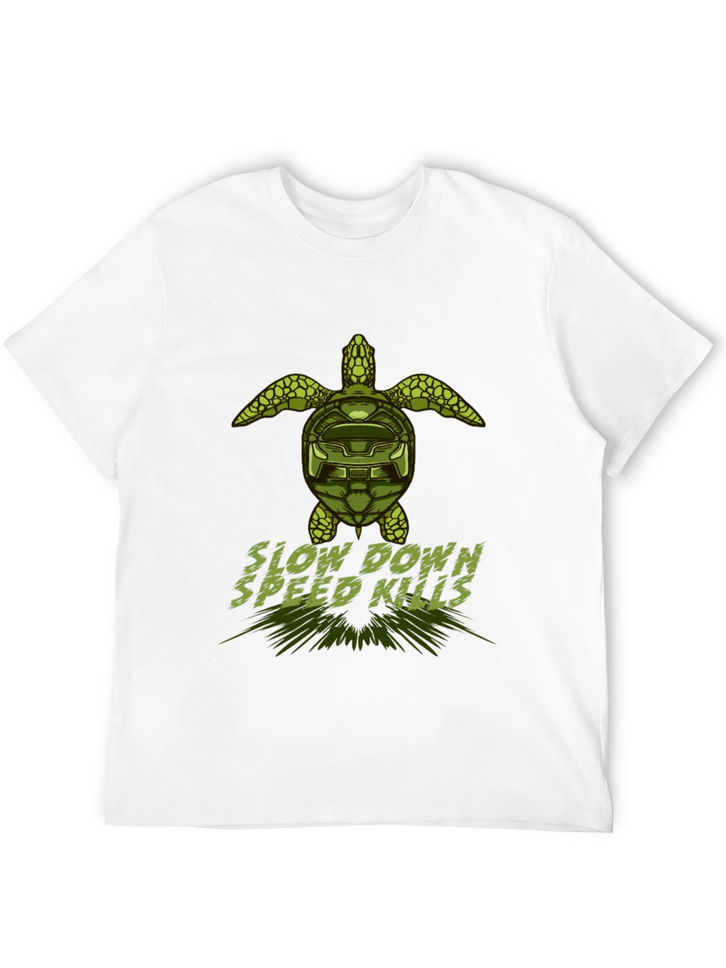 Slow Down Speed Kills Turtle Graphic T-Shirt