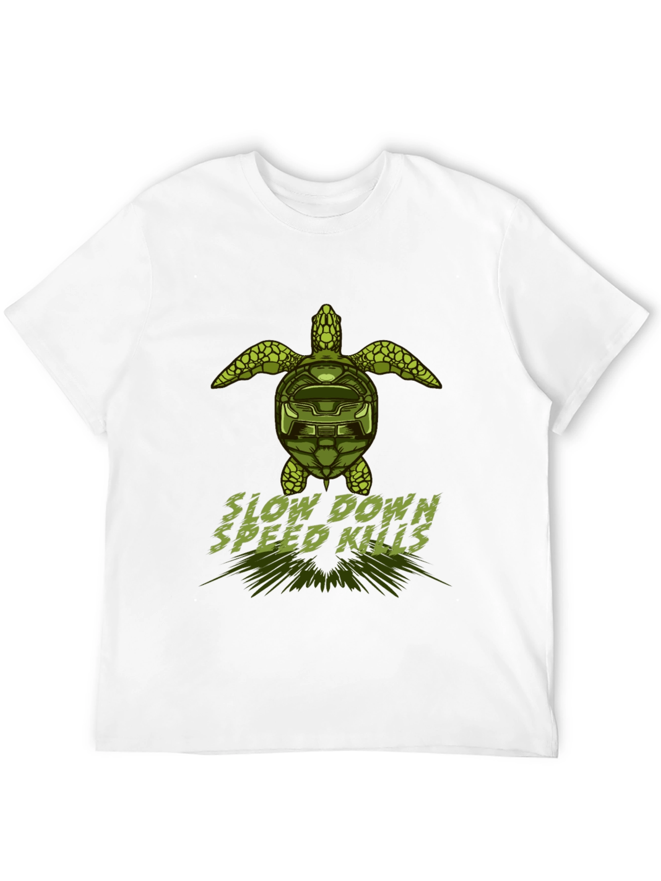 Slow Down Speed Kills Turtle Graphic T-Shirt