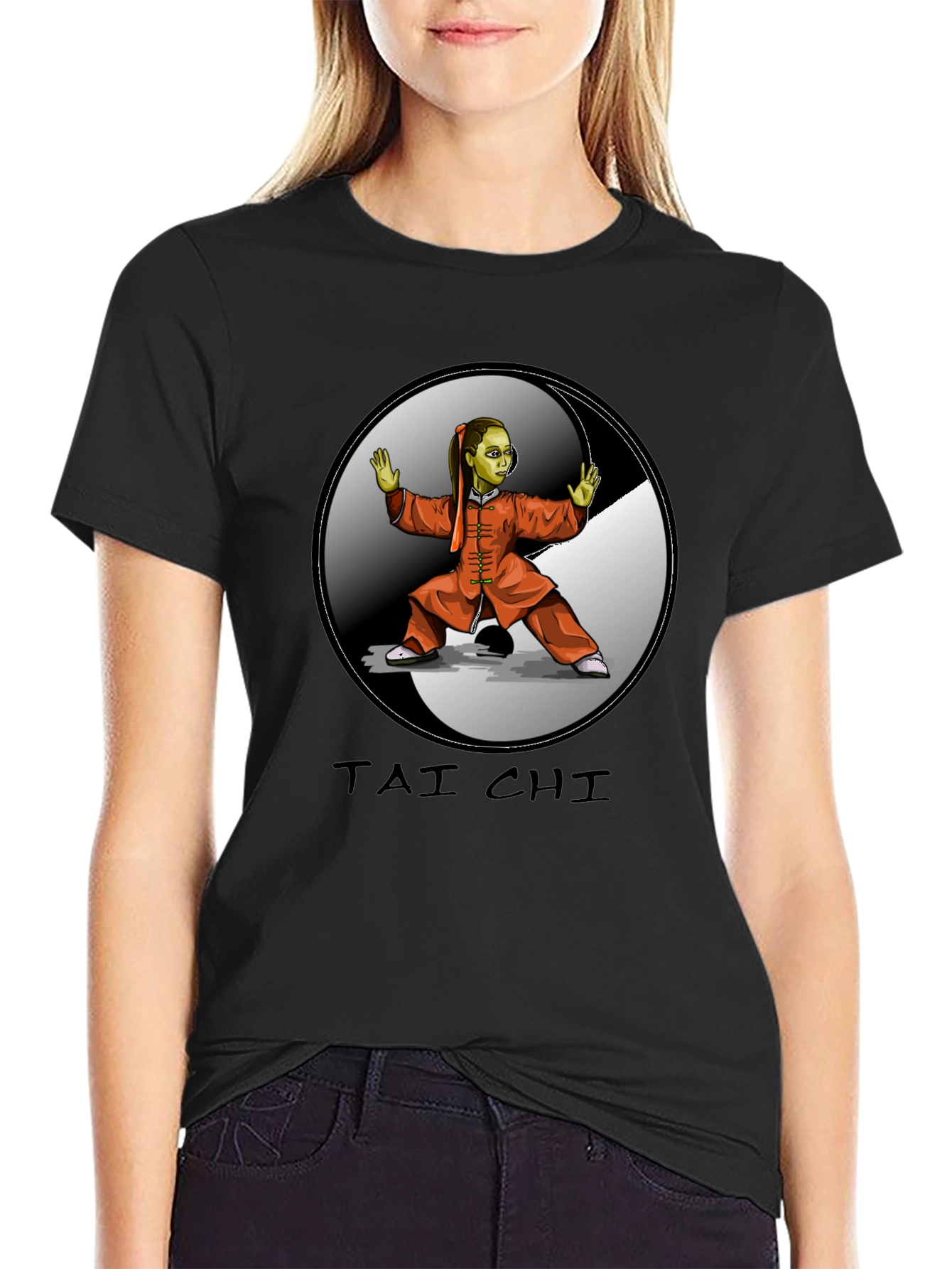 Tai Chi Graphic T-Shirt - Martial Arts Yin Yang Design