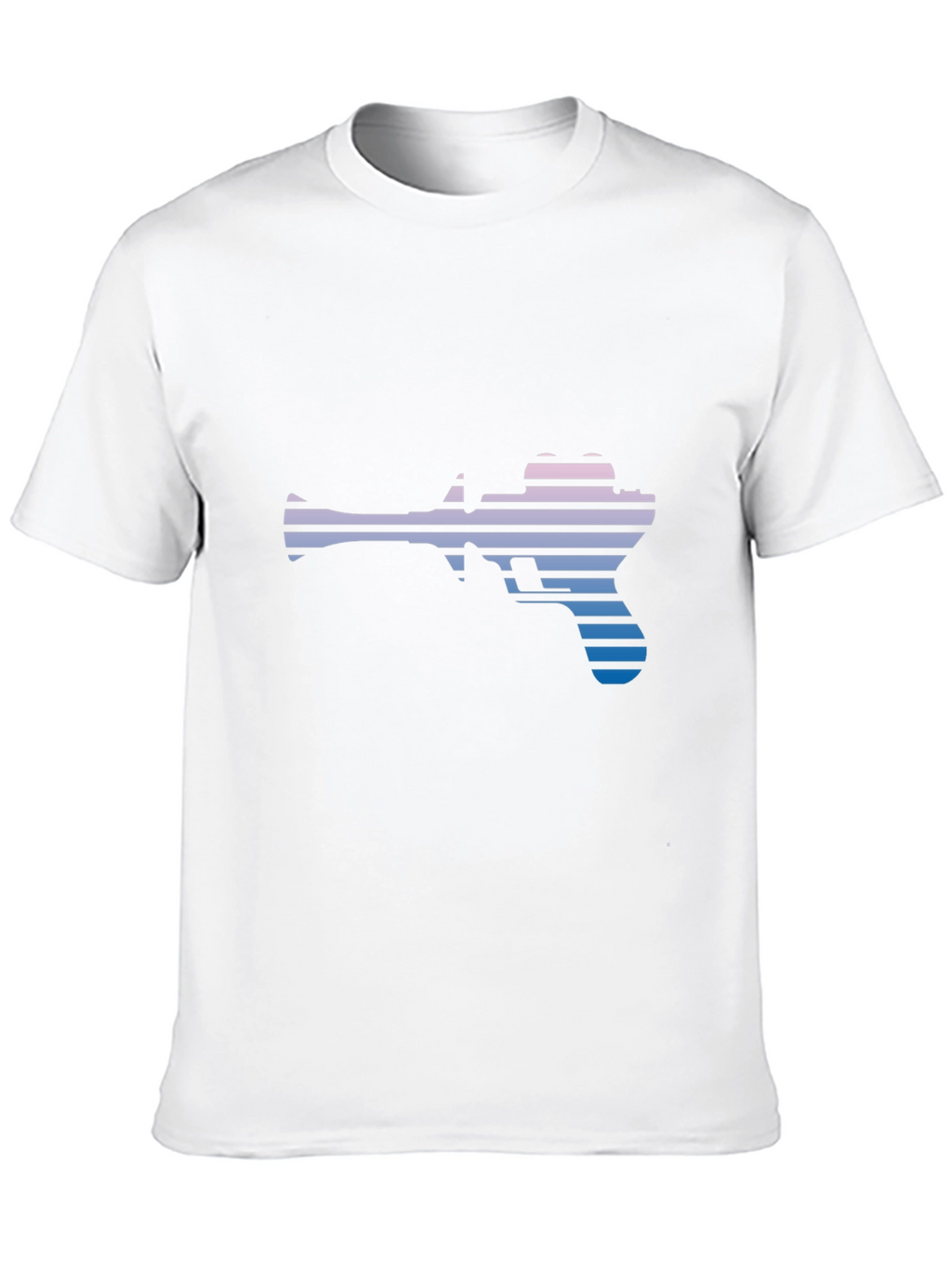 Retro Gun Silhouette T-Shirt - Black