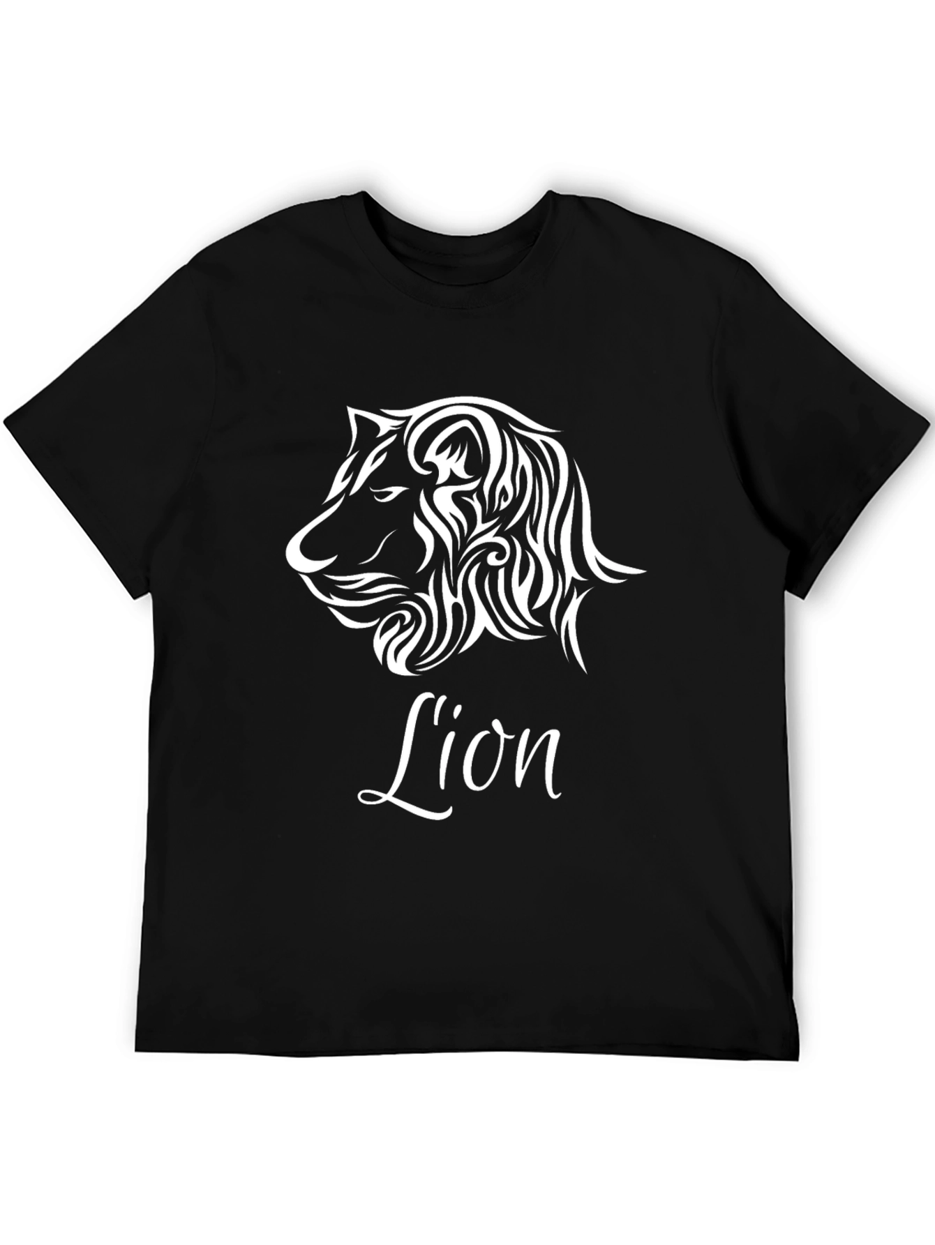 Tribal Lion Black Graphic Tee