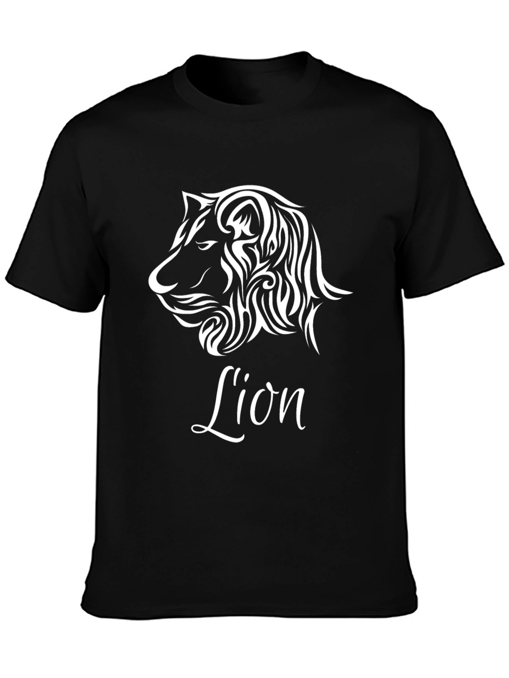 Tribal Lion Black Graphic Tee