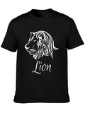 Tribal Lion Black Graphic Tee