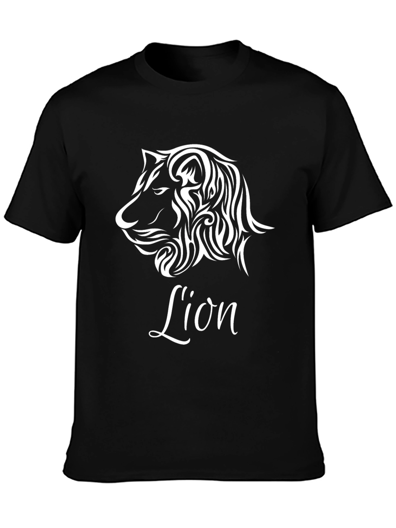 Tribal Lion Black Graphic Tee