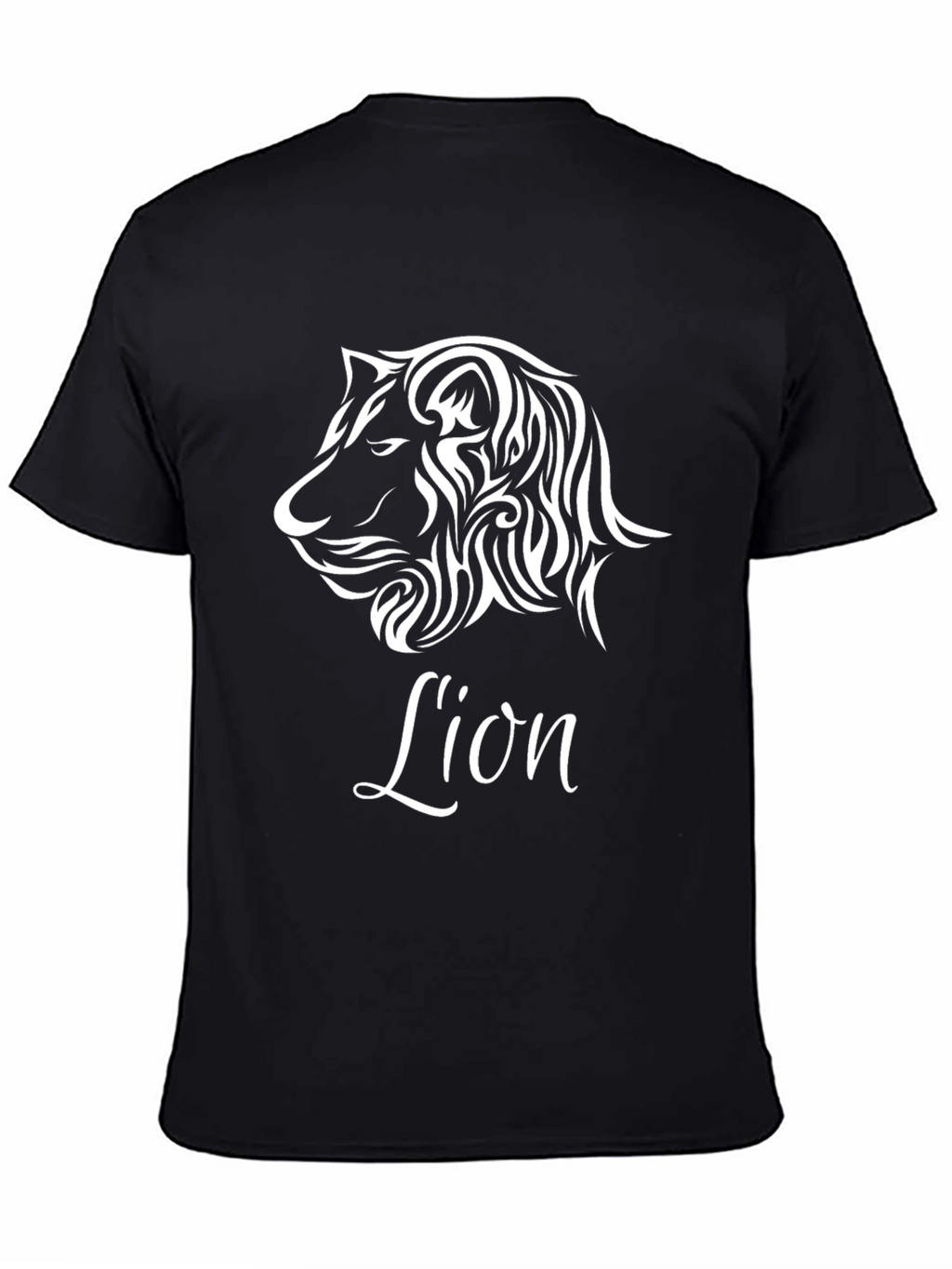 Tribal Lion Black Graphic Tee