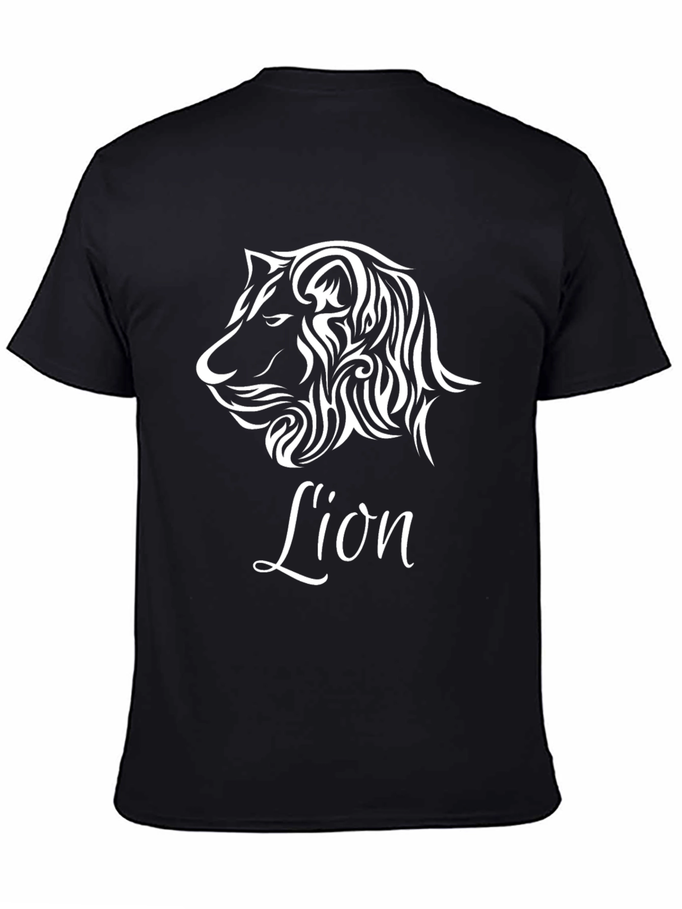 Tribal Lion Black Graphic Tee