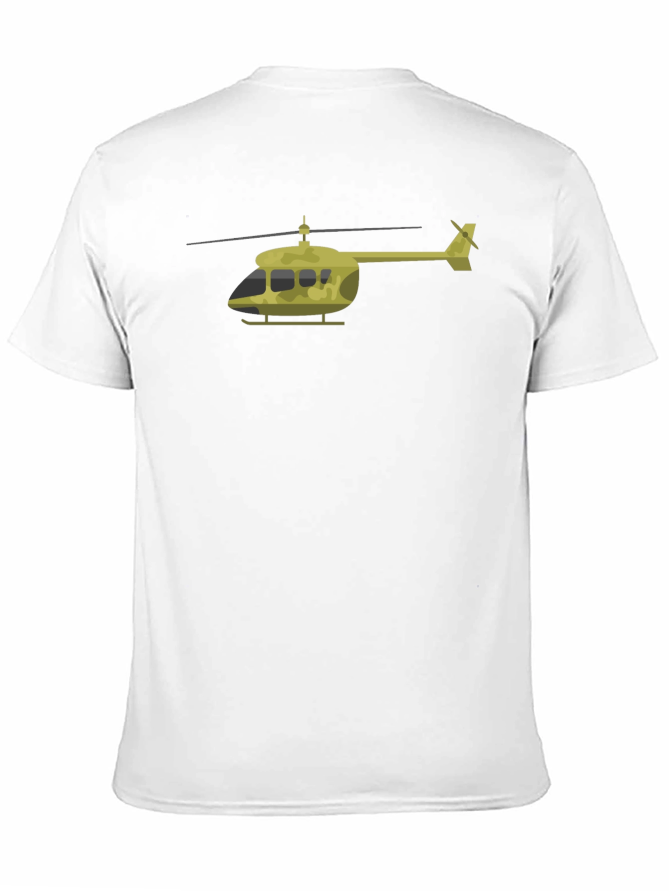 Helicopter Graphic T-Shirt - Black Cotton Tee